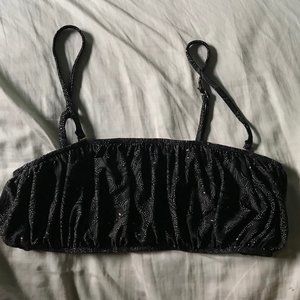 Billabong size L bikini top gray/black